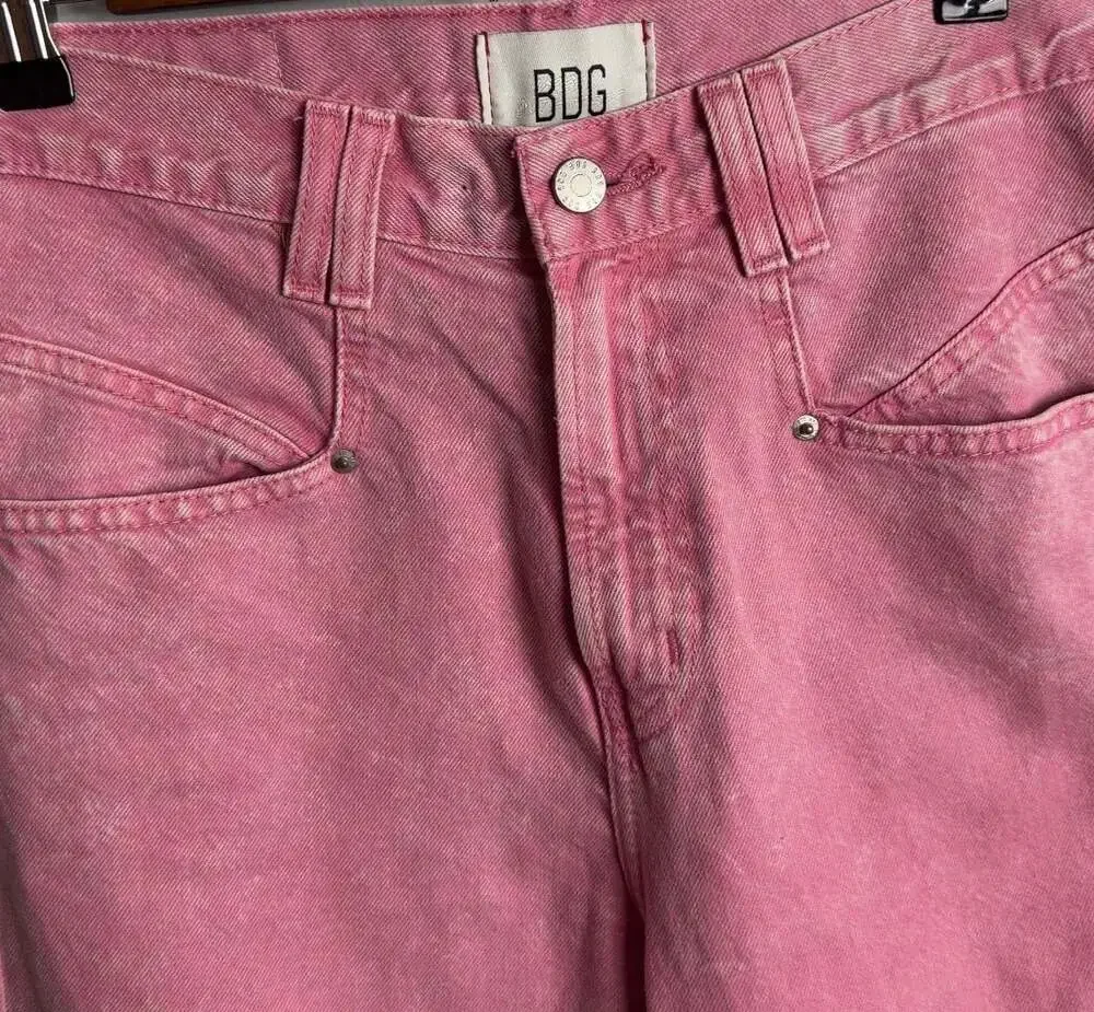 BDG Urban Outfitters Pink Acid Wash Denim Jeans Size 29 100% Cotton Women’s